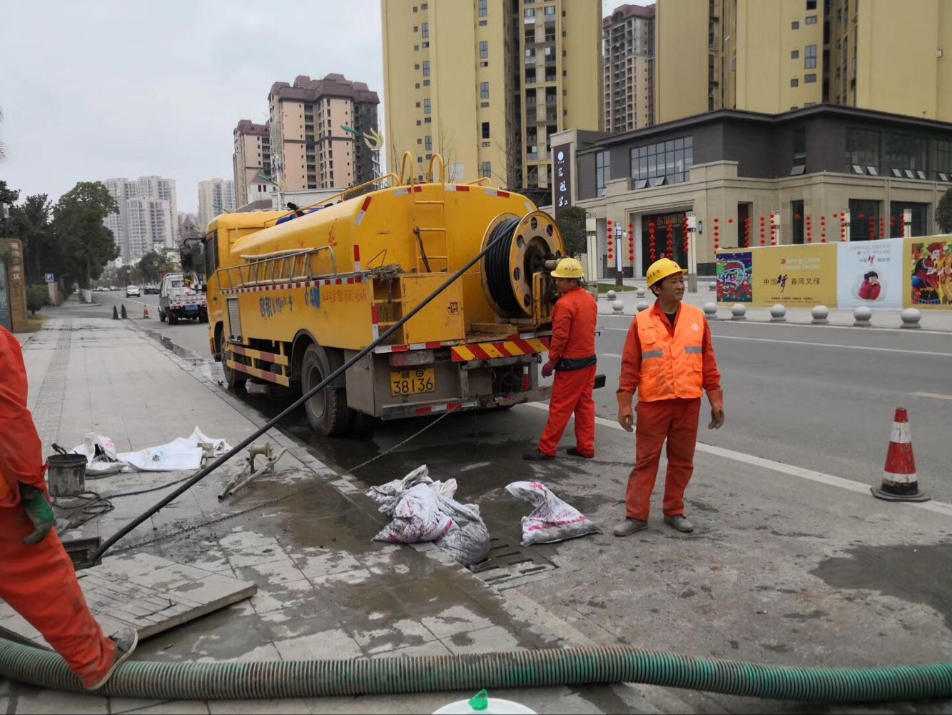 五桂山街道排污管道清淤-管道清洗